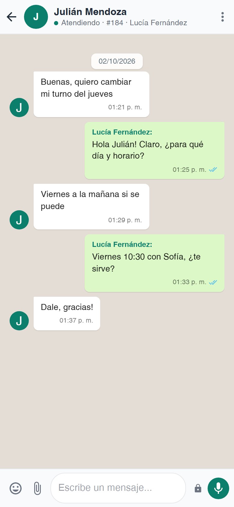Chat de WhatsApp dentro de Kifi, en el celular
